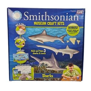 Smithsonian Museum Craft Kit - Sharks! Everything Included Ages‎ 6+ New